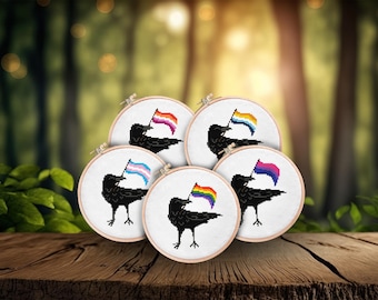 Pride Crows | Cross Stitch Pattern | Digital Download Only