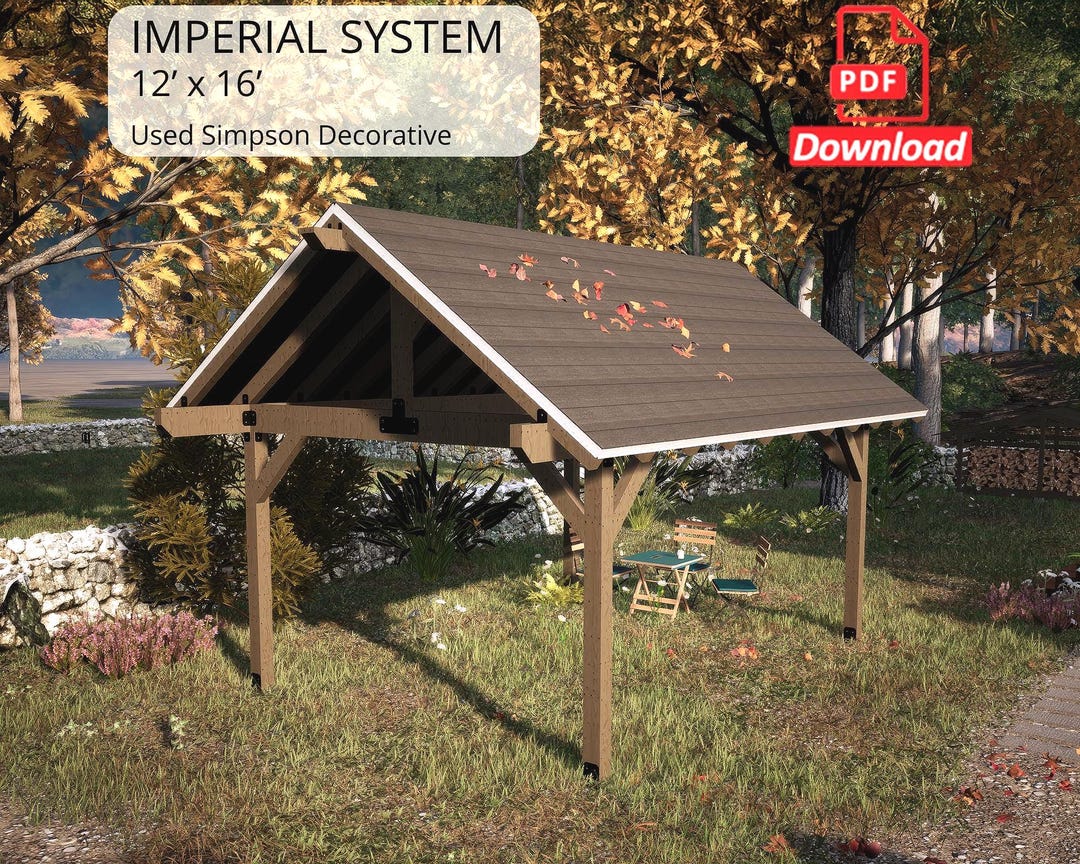 Gazebo Plans PDF Download - Etsy