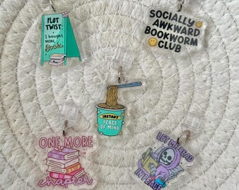 Book Lover Charms for Kindle/Kobo, USB C Dust Plug
