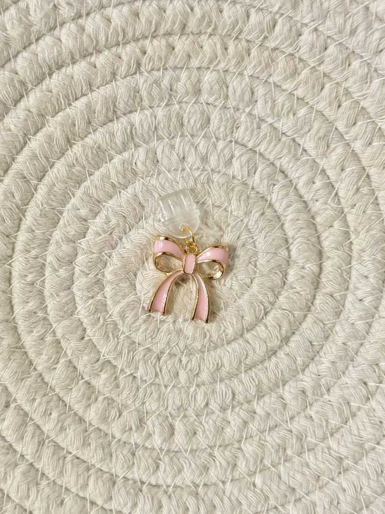 Kindle/Kobo Charms: Pink Phone Charms, USB-C Dust Plug Mini Bow