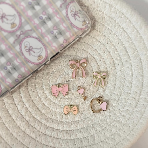 Kindle/Kobo Charms: Pink Phone Charms, USB-C Dust Plug