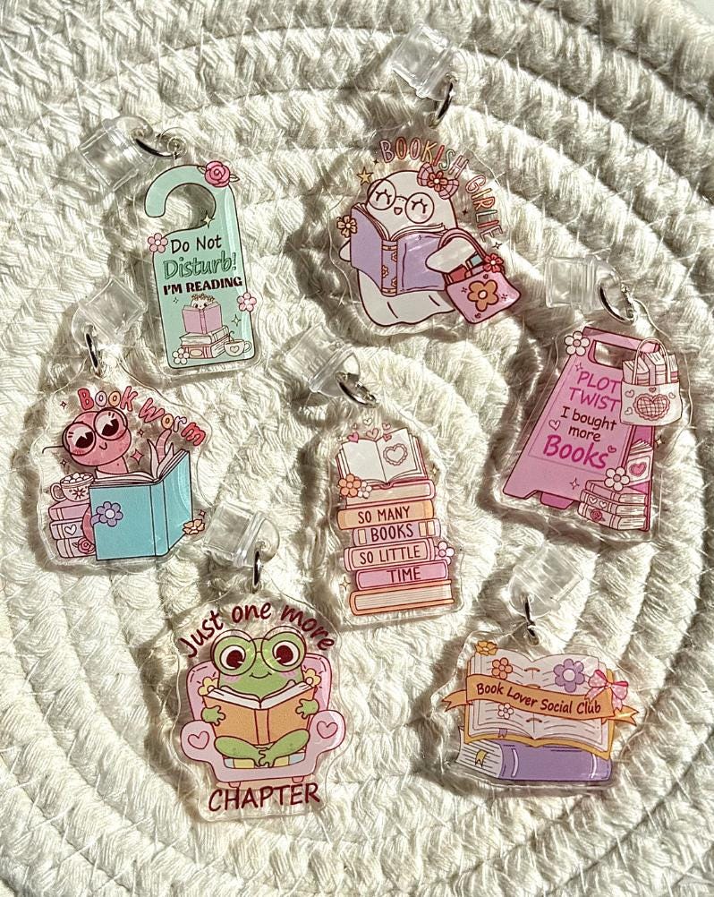 Book Lover Charms for Kindle/Kobo, USB C Dust Plug