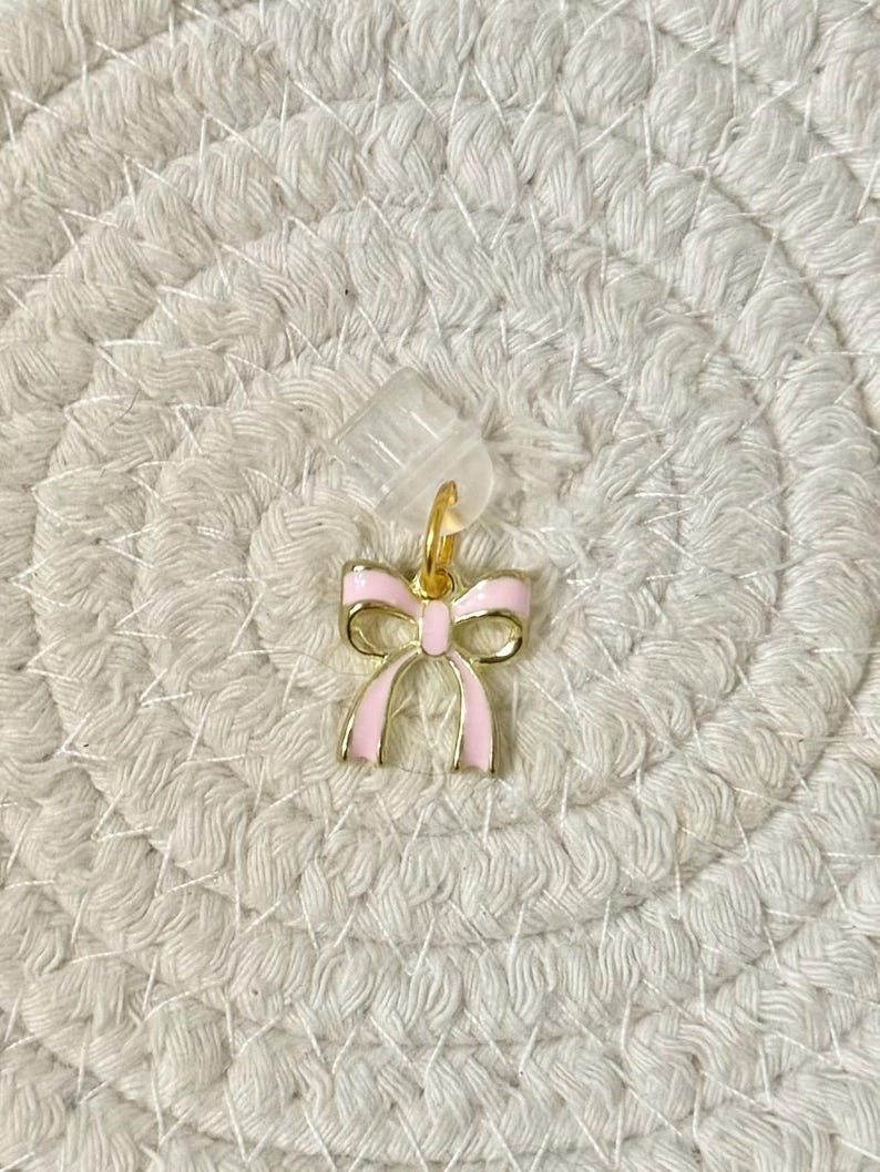 Kindle/Kobo Charms: Pink Phone Charms, USB-C Dust Plug Big Bow