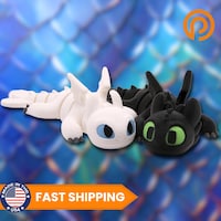 Toothless & Light Fury Desk Lamp - Etsy