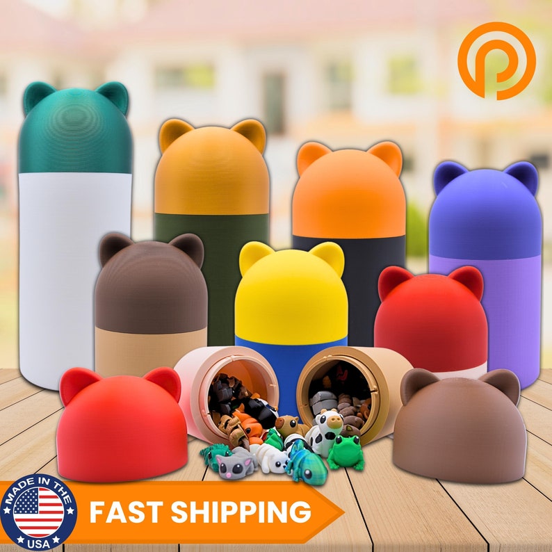 3D Printed Mini Animal Gift Box, Toy Storage for Kids, Customizable ...