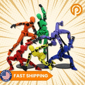 3D Printed Articulated Action Figure, Dummy 13 Customizable Colors & Sizes, Articulated for Play or Display, Perfect Gift for Kids or Adults