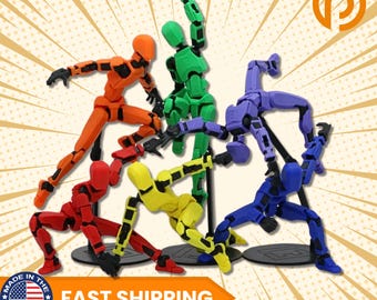 3D Printed Articulated Action Figure: Customizable Dummy 13