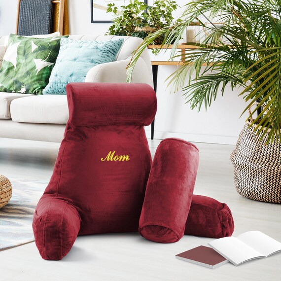 Monogrammed bed rest pillow online