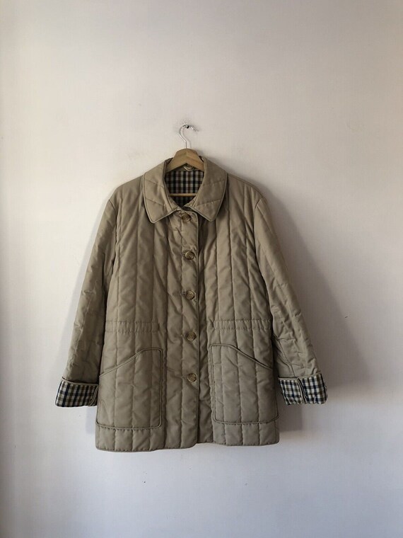 Aquascutum Vintage Quilted Short Beige Coat. House