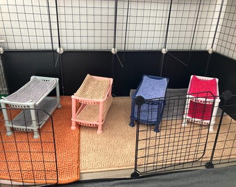 Ensemble de 4 lits superposés pour cobayes avec 4 polaires confortables