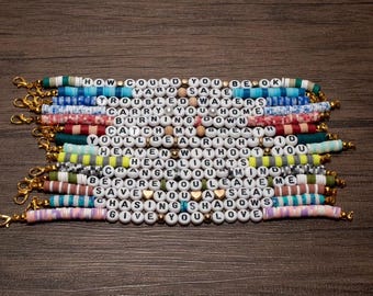 Alex Warren Cheaper Than Therapy Tour/ You’ll Be Alright Kid, Beaded Elastic Friendship Bracelets