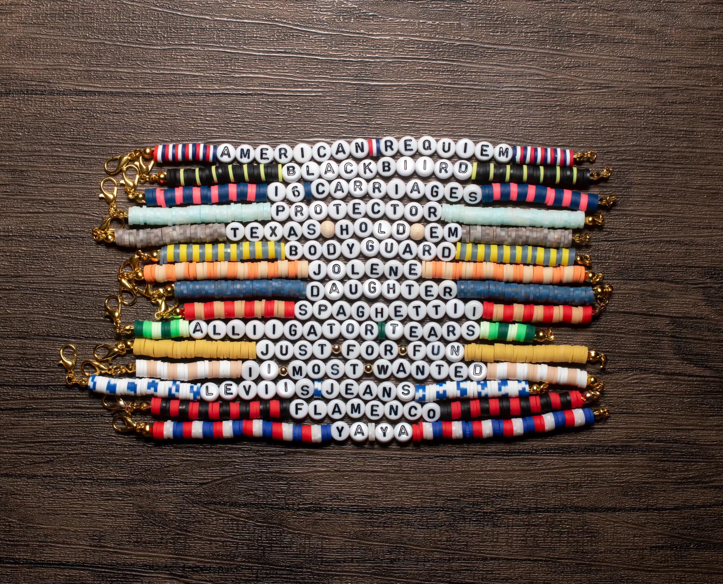 Queen B Inspired- Cowboy Carter Songtitle/ Tour Beaded Bracelets