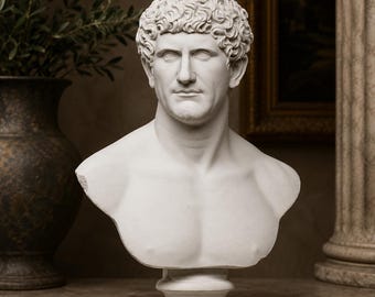 Marcus Antonius Bust, Mark Antony Statue, Roman General Sculpture, Ancient Rome Decor, Classical History Figurine, 12K Resin Print