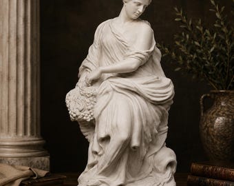 Statue de la fontaine de Trevi, sculpture de déesse romaine, allégorie de l'abondance, art classique italien, décoration romaine, figurine en résine