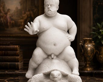 Fountain of Bacchus Statue, Bacchus Sculpture, Roman Wine God Figurine, Dionysus Decor, Classical Mythology Art, 12K Resin Print