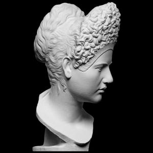 Iulia Titi Bust: 12K Resin Roman Empress Sculpture - DIY Unpainted Figurine