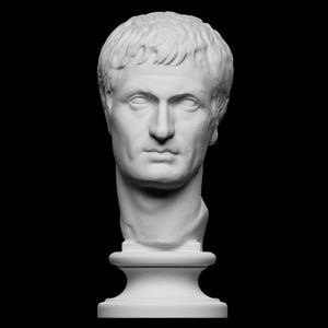 Young Julius Caesar Bust: 12K Resin Print, Unpainted Roman Sculpture (10/15cm