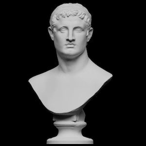 Ptolemy II Philadelphus | Hellenistic King Historical Art | Unpainted Egyptian Ruler Sculpture | 10cm / 15cm