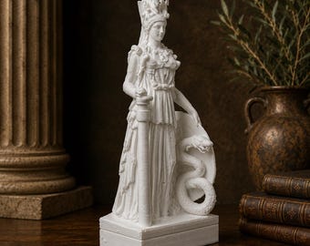 Statue d'Athéna du Varvakeion, sculpture d'Athéna Parthénos, figurine de déesse grecque, art grec antique, réplique du musée d'Athènes, statue en résine