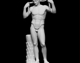 Les Diadumenos de Farnese | Art historique d'athlète grec | Impression en résine 12K | Sculpture non peinte | 10 cm / 15 cm