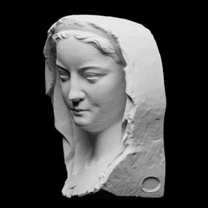 Head of a Wise Virgin | Gothic Christian Historical Art | Unpainted Parable Sculpture | 10cm / 15cm