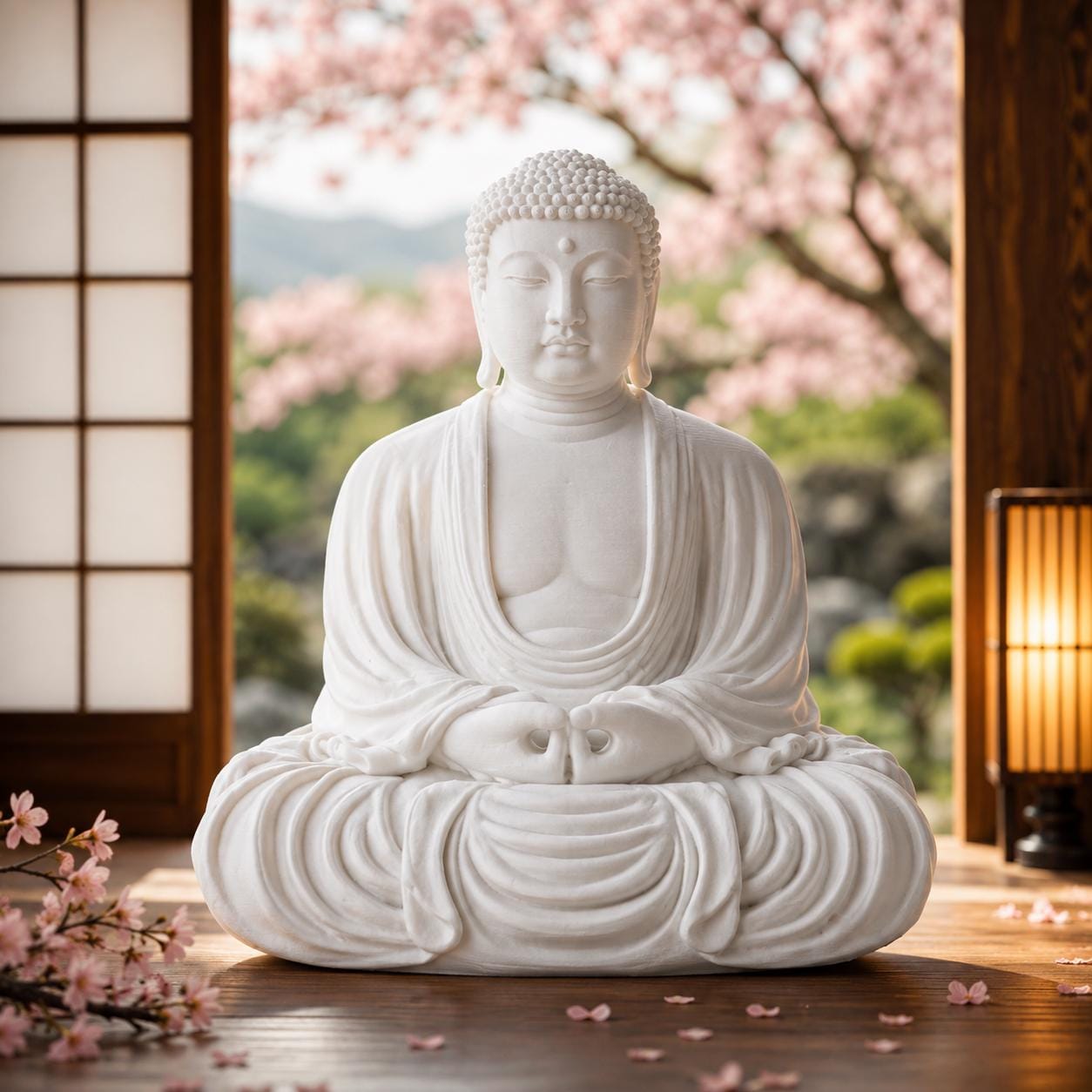 鎌倉大仏像、大仏彫刻、日本の禅博物館レプリカ、12K樹脂プリント、未