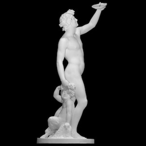 Unpainted Bacchus Resin Bust: DIY Roman God Sculpture - 10cm/15cm
