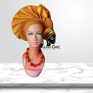 Nigeria, Africa Gele headtie hat,Turban, Aso-Oke Fabric,gele,Ready-to-Wear Gele Autogele Ready Made Gele Auto Gele Africa Nigerian Wedding