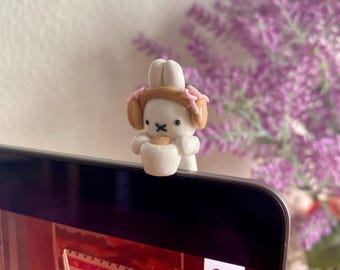 Miffy Telefon Hipper: Handgjord Polymer Clay Berlock