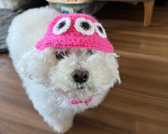 Handmade Pink Monster Hat for Pets