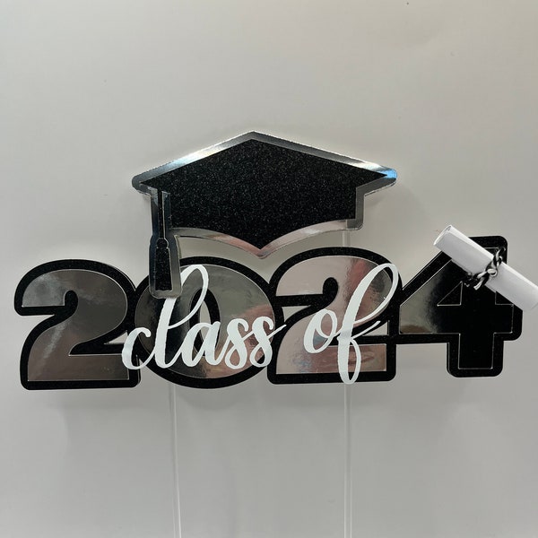 Graduation Cake Topper - Graduation Stuff- Graduation theme- 2024 grad- 2024 Grad decor- Graduation Party.