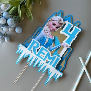 Custom Elsa Cake Topper- Elsa Birthday Topper- Frozen Cake Topper customized- Frozen Birthday Topper