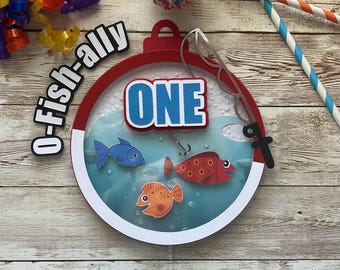 Oh Fish ally ONE, Two or Three Topper. Toddler party decorations