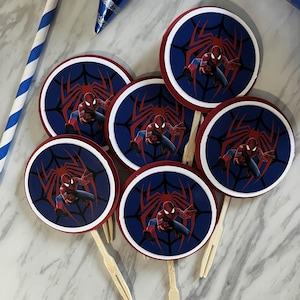 Cupcake toppers Spider man- Spider man cupcakes toppers for the little Spiderman lover in your life. Make your cupcakes stand out!