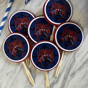Cupcake toppers Spider man- Spider man cupcakes toppers for the little Spiderman lover in your life. Make your cupcakes stand out!