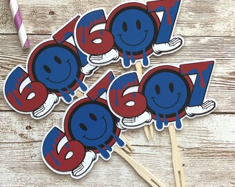 Six-Seven cupcake toppers 6-7 party.