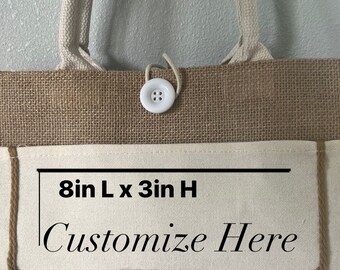 Personalized Jute Tote Bag