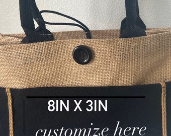 Sac fourre-tout en jute personnalisé