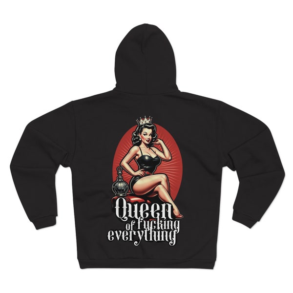 Queen of Comfort Zip Hoodie | Women's Crown Sweatshirt