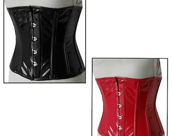 Waist corset corsage made of PVC patent size 36~48 women's corset