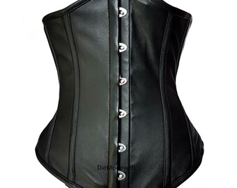 Under bust corset corsage made of lamb nappa leather size 36~48