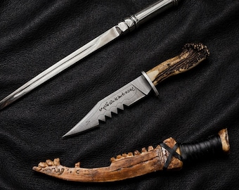 Handgemaakte bovennatuurlijke prop replica set van 3 Angel Blade, First Blade & Demon Killing Knife Movie Props Display Collectible cadeau voor hem