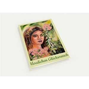 Green Eyes of Nature - Juego de 10 tarjetas de felicitación de colores con sobres premium de Christiane Schwarz