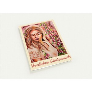 Foxgloves Sussurrante - Set di 10 biglietti d'auguri colorati con buste premium
