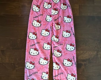 Pink Hello Kitty Pajamas Pants Cute Kawaii Y2K