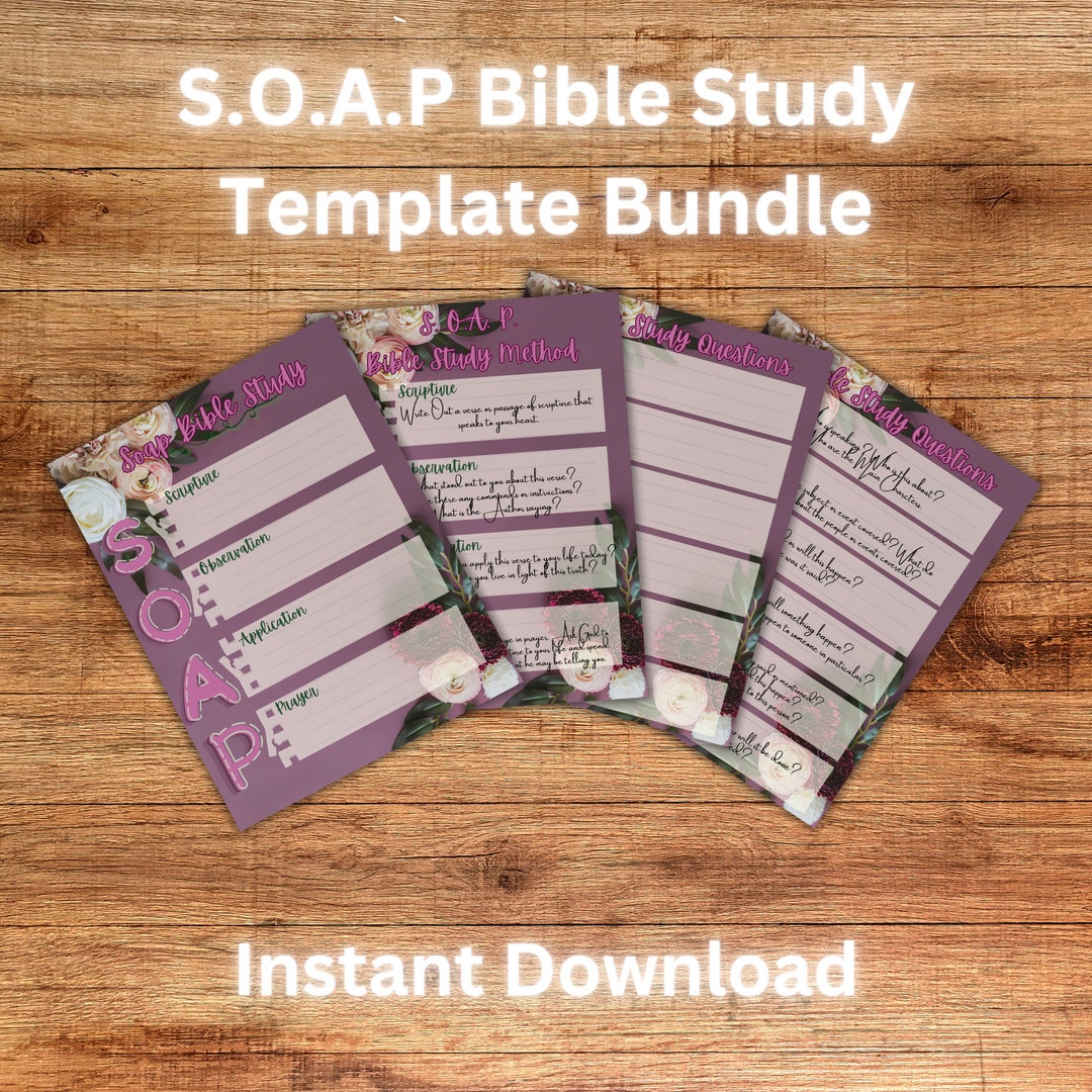 SOAP Bible Study Study Template Bundle Digital Download Journaling SOAP Bible Study Study Template Bundle Digital Download Journaling