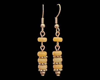 Gemstone Rondelle Earrings