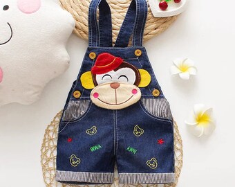 Short en jean pour bébé, salopette en jean, vêtements d'été