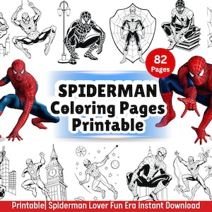 Spiderman Coloring Pages Activity Superhero Birthday Party Favor Comic Coloring Activity Book For Boys Spidey Birthday Party Gift Sheets