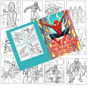 Spiderman Coloring Pages for Kids | 82 Printable Superhero Sheets | Boys Activity PDF | Instant Download | Spider Hero Coloring Book